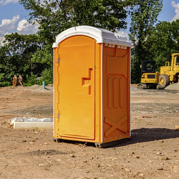 how often are the portable restrooms cleaned and serviced during a rental period in Scioto County Ohio